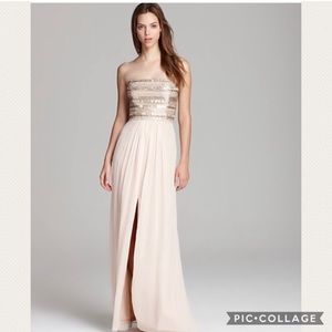 Aidan Mattox Strapless Beaded Formal Dress Sz 6